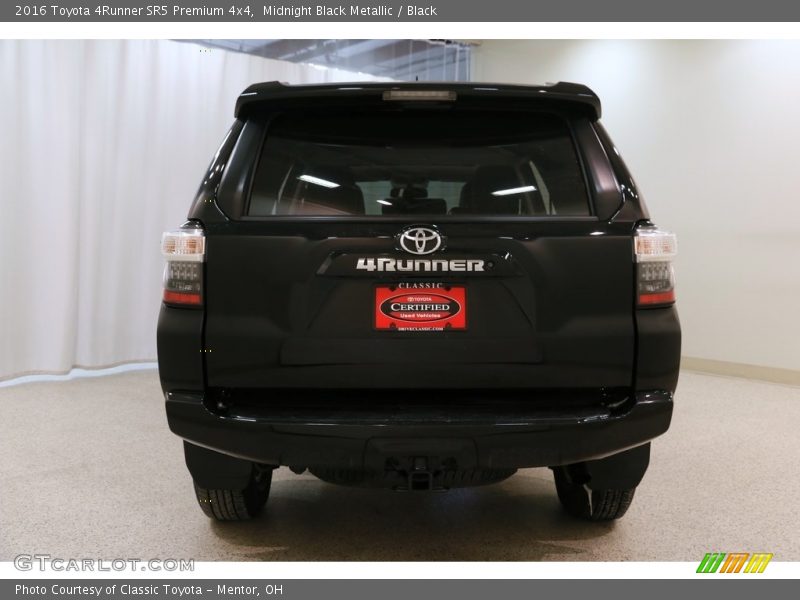 Midnight Black Metallic / Black 2016 Toyota 4Runner SR5 Premium 4x4