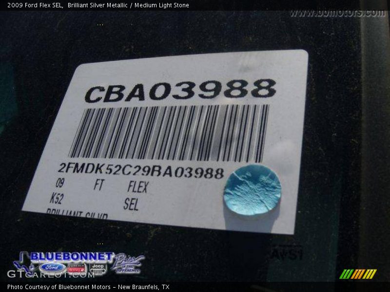 Brilliant Silver Metallic / Medium Light Stone 2009 Ford Flex SEL
