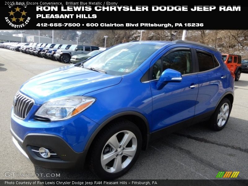 Brilliant Blue Metallic / Ebony 2015 Buick Encore Convenience