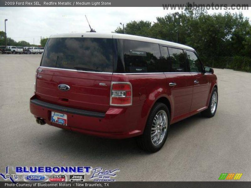 Redfire Metallic / Medium Light Stone 2009 Ford Flex SEL