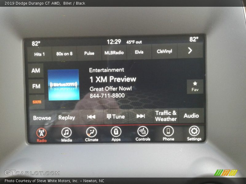 Billet / Black 2019 Dodge Durango GT AWD