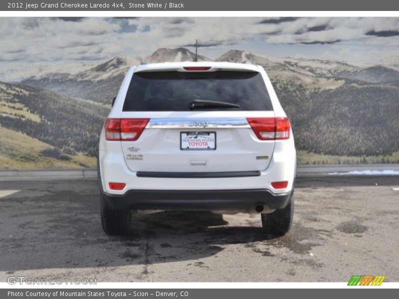 Stone White / Black 2012 Jeep Grand Cherokee Laredo 4x4