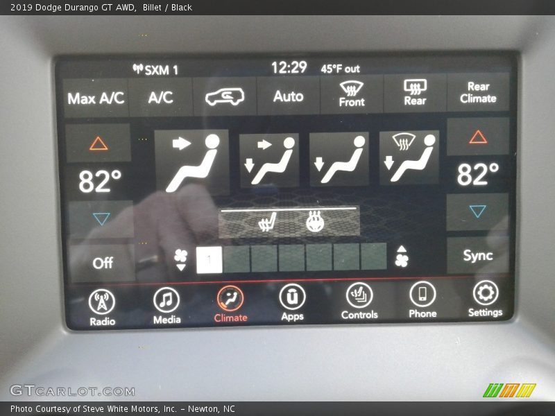 Billet / Black 2019 Dodge Durango GT AWD