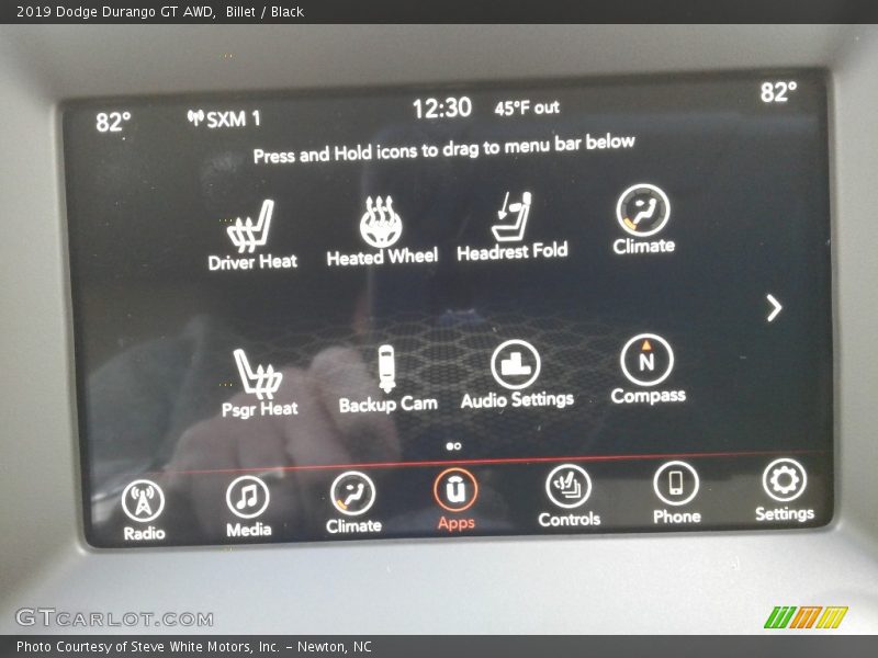 Billet / Black 2019 Dodge Durango GT AWD