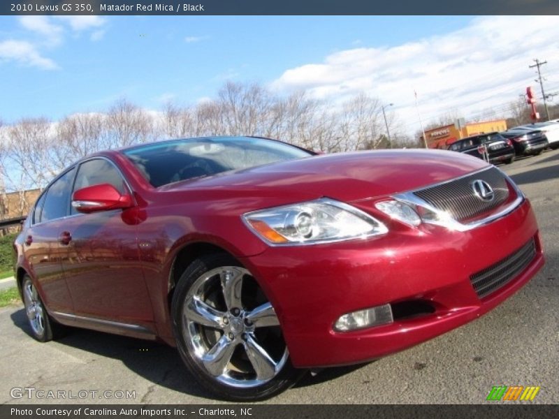 Matador Red Mica / Black 2010 Lexus GS 350