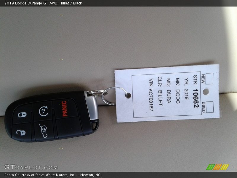 Billet / Black 2019 Dodge Durango GT AWD