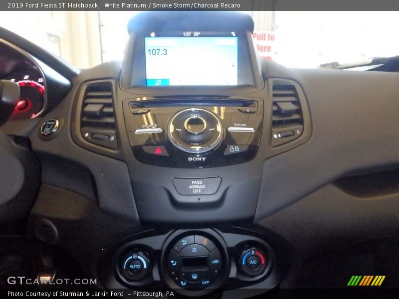 White Platinum / Smoke Storm/Charcoal Recaro 2019 Ford Fiesta ST Hatchback