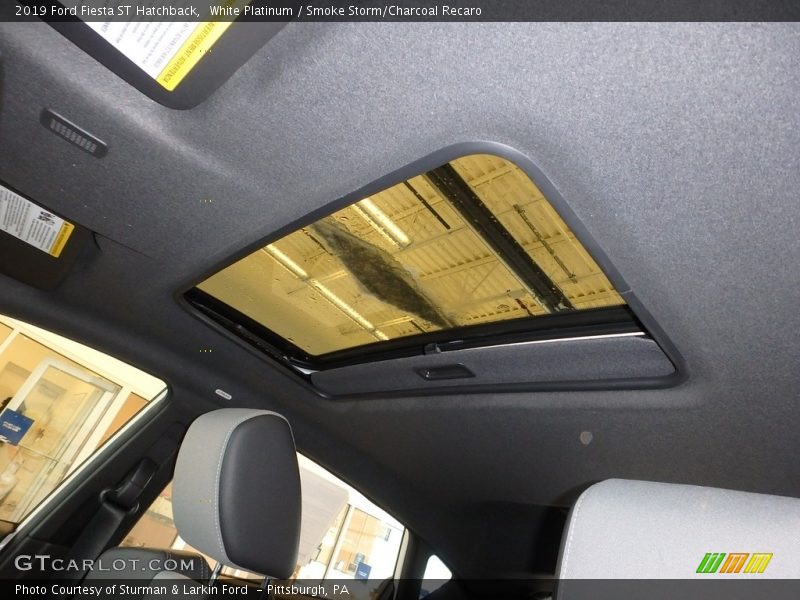 White Platinum / Smoke Storm/Charcoal Recaro 2019 Ford Fiesta ST Hatchback