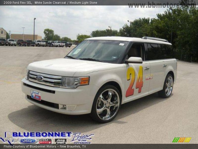 White Suede Clearcoat / Medium Light Stone 2009 Ford Flex SEL