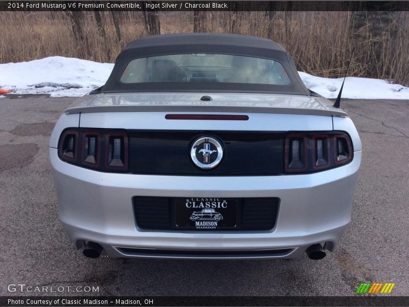 Ingot Silver / Charcoal Black 2014 Ford Mustang V6 Premium Convertible