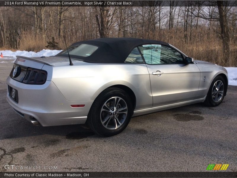Ingot Silver / Charcoal Black 2014 Ford Mustang V6 Premium Convertible