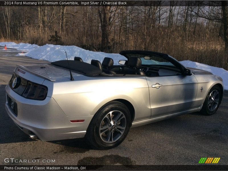 Ingot Silver / Charcoal Black 2014 Ford Mustang V6 Premium Convertible