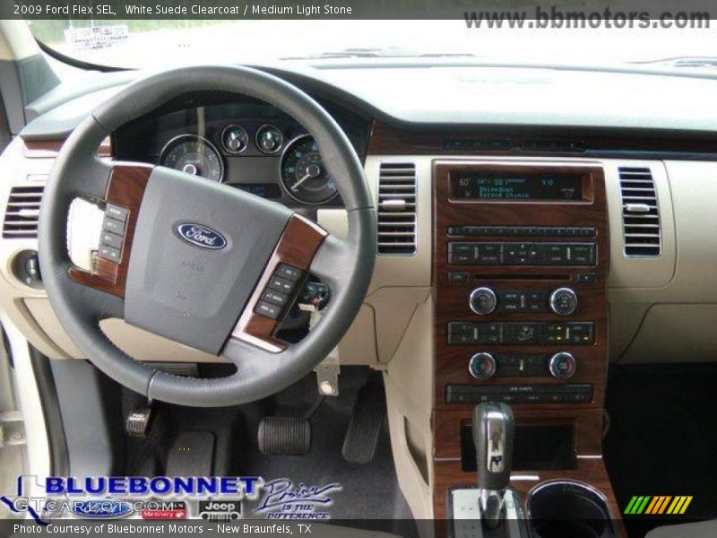 White Suede Clearcoat / Medium Light Stone 2009 Ford Flex SEL
