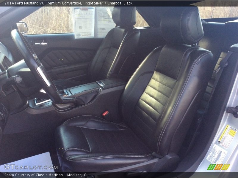 Ingot Silver / Charcoal Black 2014 Ford Mustang V6 Premium Convertible