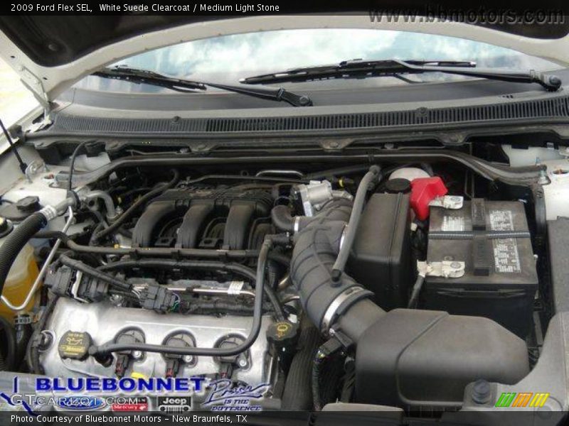 White Suede Clearcoat / Medium Light Stone 2009 Ford Flex SEL