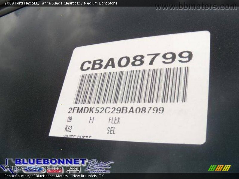 White Suede Clearcoat / Medium Light Stone 2009 Ford Flex SEL