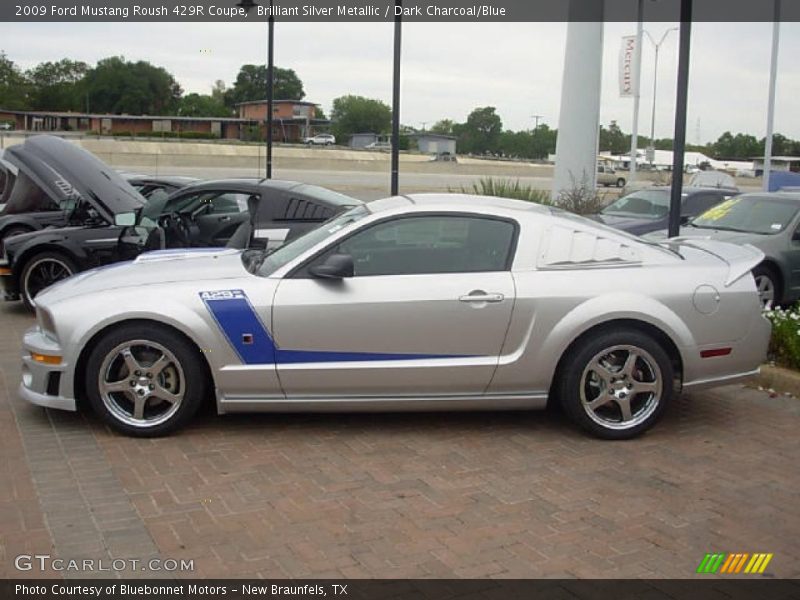 Brilliant Silver Metallic / Dark Charcoal/Blue 2009 Ford Mustang Roush 429R Coupe