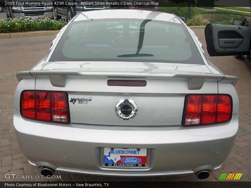 Brilliant Silver Metallic / Dark Charcoal/Blue 2009 Ford Mustang Roush 429R Coupe