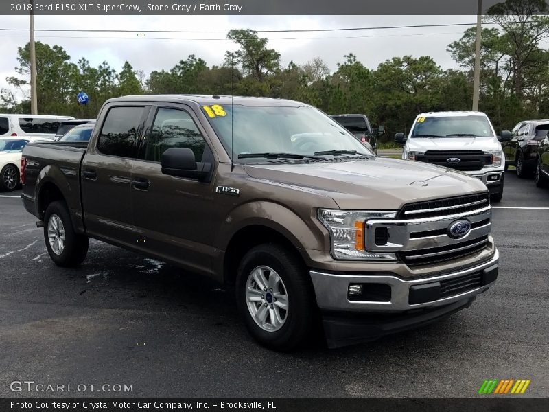 Stone Gray / Earth Gray 2018 Ford F150 XLT SuperCrew