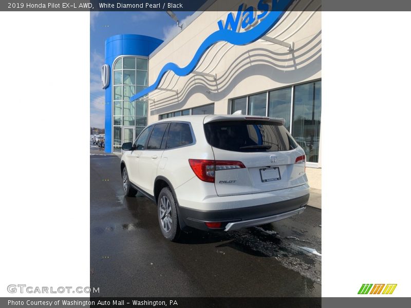 White Diamond Pearl / Black 2019 Honda Pilot EX-L AWD