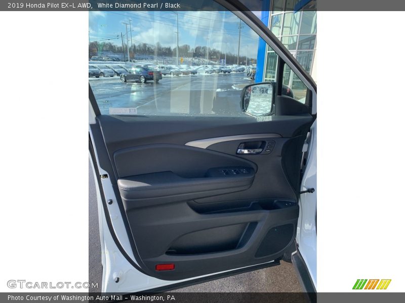 White Diamond Pearl / Black 2019 Honda Pilot EX-L AWD