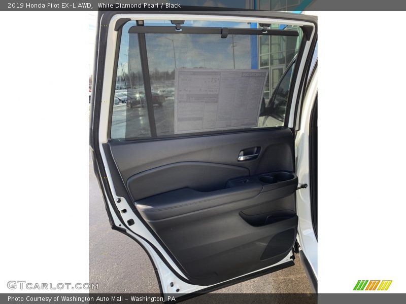White Diamond Pearl / Black 2019 Honda Pilot EX-L AWD