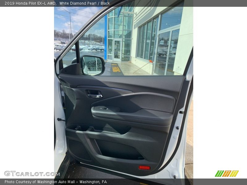 White Diamond Pearl / Black 2019 Honda Pilot EX-L AWD