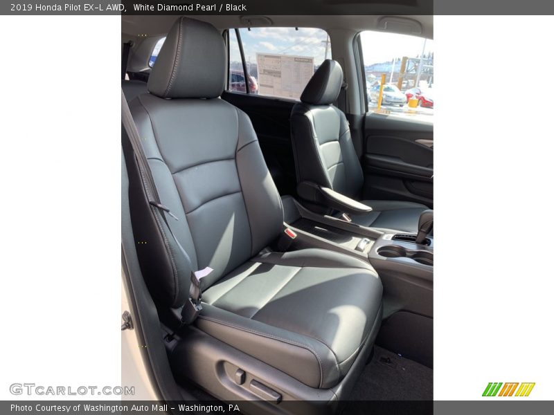 White Diamond Pearl / Black 2019 Honda Pilot EX-L AWD