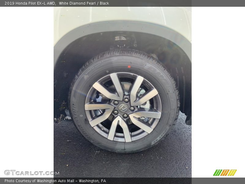 White Diamond Pearl / Black 2019 Honda Pilot EX-L AWD