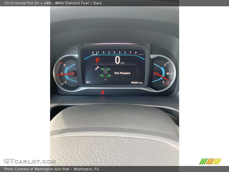 White Diamond Pearl / Black 2019 Honda Pilot EX-L AWD