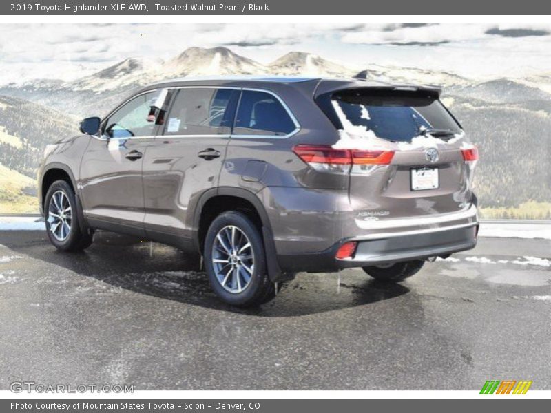 Toasted Walnut Pearl / Black 2019 Toyota Highlander XLE AWD