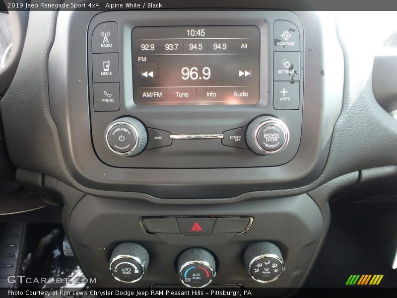 Alpine White / Black 2019 Jeep Renegade Sport 4x4