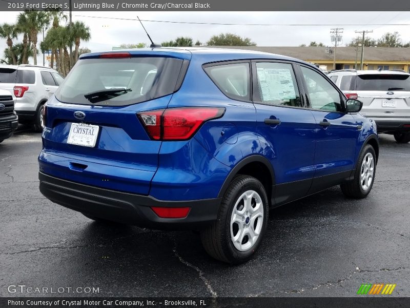 Lightning Blue / Chromite Gray/Charcoal Black 2019 Ford Escape S