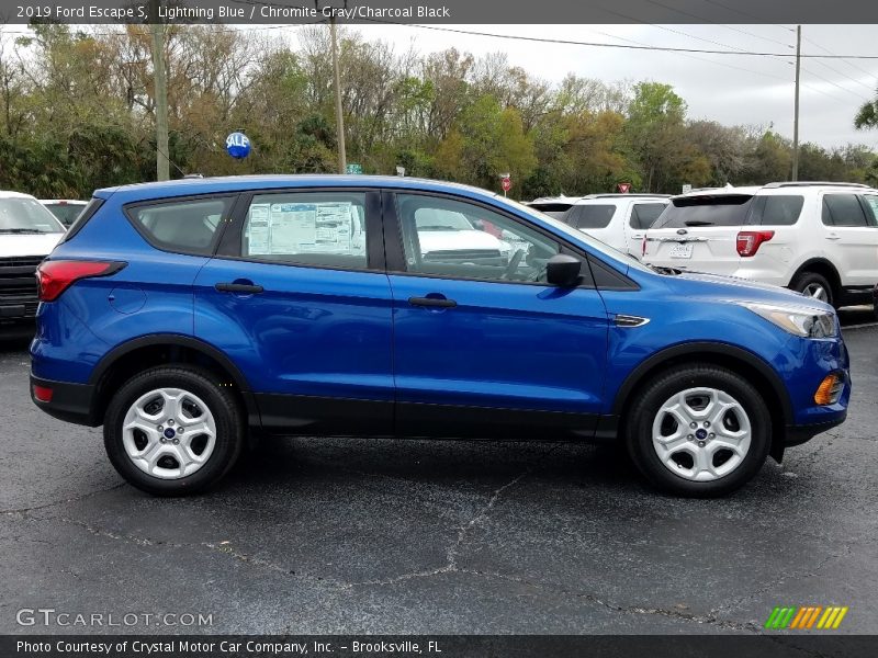 Lightning Blue / Chromite Gray/Charcoal Black 2019 Ford Escape S