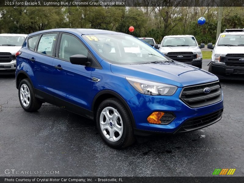 Lightning Blue / Chromite Gray/Charcoal Black 2019 Ford Escape S