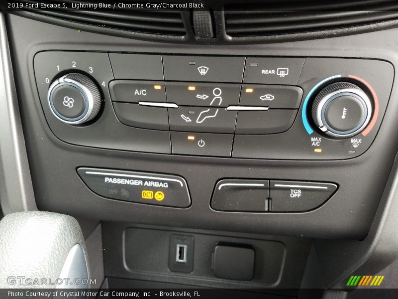 Lightning Blue / Chromite Gray/Charcoal Black 2019 Ford Escape S