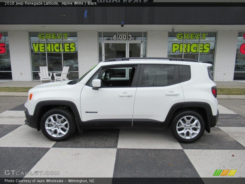 Alpine White / Black 2018 Jeep Renegade Latitude