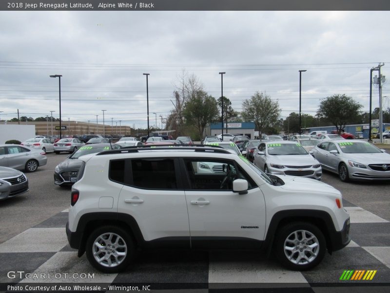 Alpine White / Black 2018 Jeep Renegade Latitude