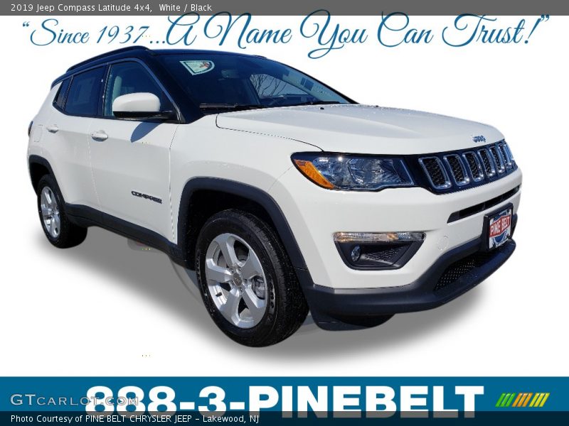 White / Black 2019 Jeep Compass Latitude 4x4