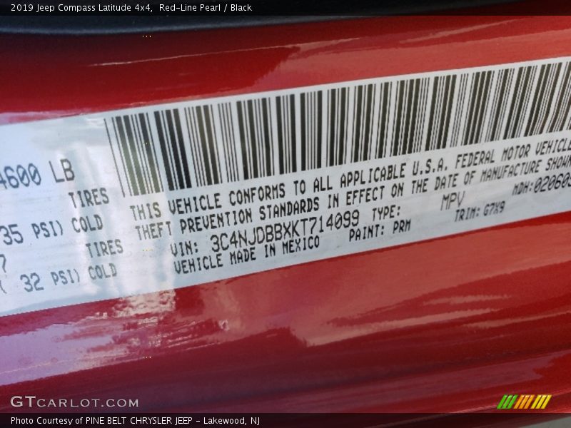 Red-Line Pearl / Black 2019 Jeep Compass Latitude 4x4