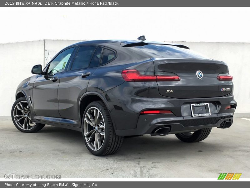 Dark Graphite Metallic / Fiona Red/Black 2019 BMW X4 M40i
