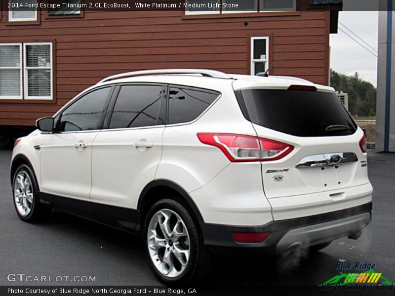 White Platinum / Medium Light Stone 2014 Ford Escape Titanium 2.0L EcoBoost