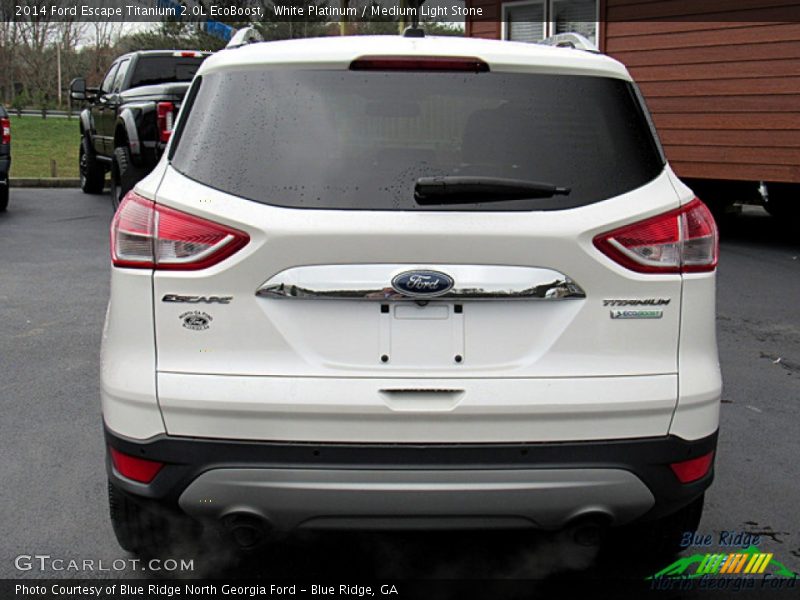 White Platinum / Medium Light Stone 2014 Ford Escape Titanium 2.0L EcoBoost