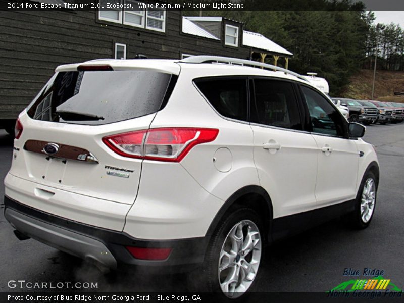 White Platinum / Medium Light Stone 2014 Ford Escape Titanium 2.0L EcoBoost