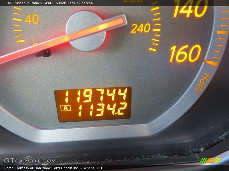 Super Black / Charcoal 2007 Nissan Murano SE AWD