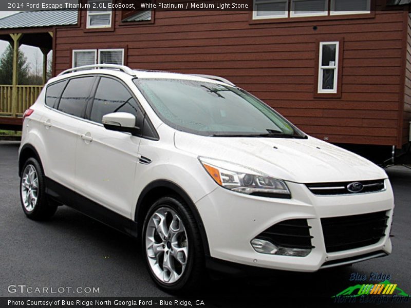 White Platinum / Medium Light Stone 2014 Ford Escape Titanium 2.0L EcoBoost