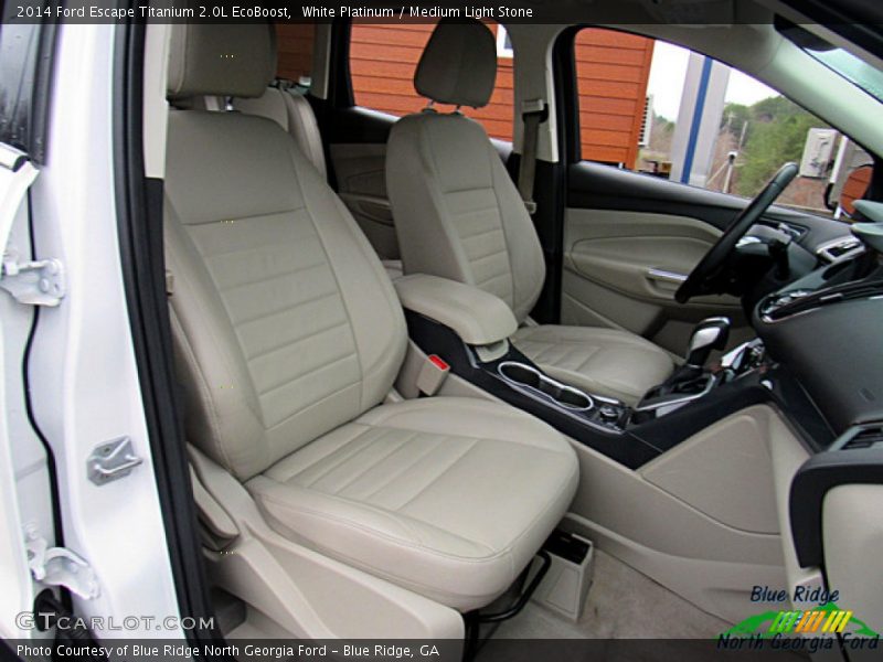 White Platinum / Medium Light Stone 2014 Ford Escape Titanium 2.0L EcoBoost