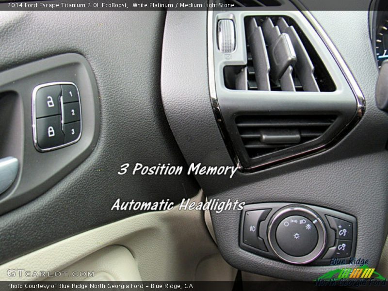 White Platinum / Medium Light Stone 2014 Ford Escape Titanium 2.0L EcoBoost
