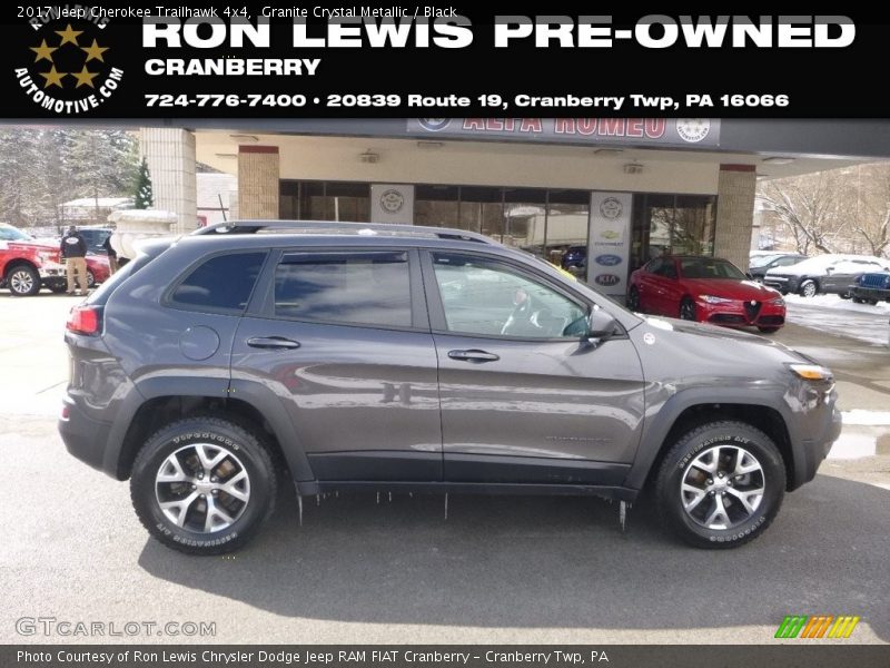 Granite Crystal Metallic / Black 2017 Jeep Cherokee Trailhawk 4x4