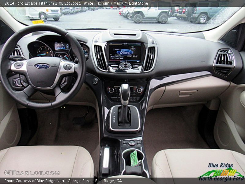 White Platinum / Medium Light Stone 2014 Ford Escape Titanium 2.0L EcoBoost